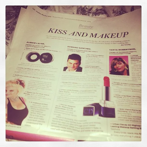 Houston Makeup Artist Aubrie Layne Houston Chronicle features top Houston Makeup Artist Aubrie Layne